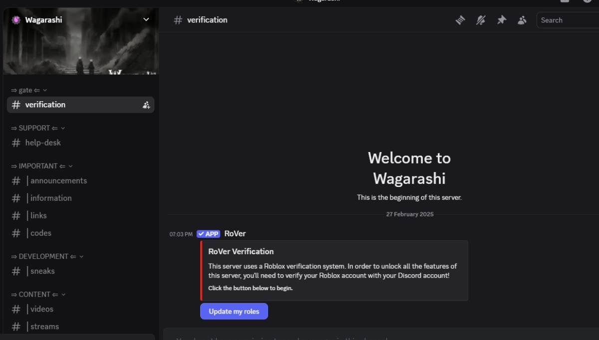 Roblox Wagarashi - Official Trello & Discord